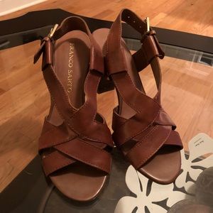 Tan leather Franco Sarto Heels